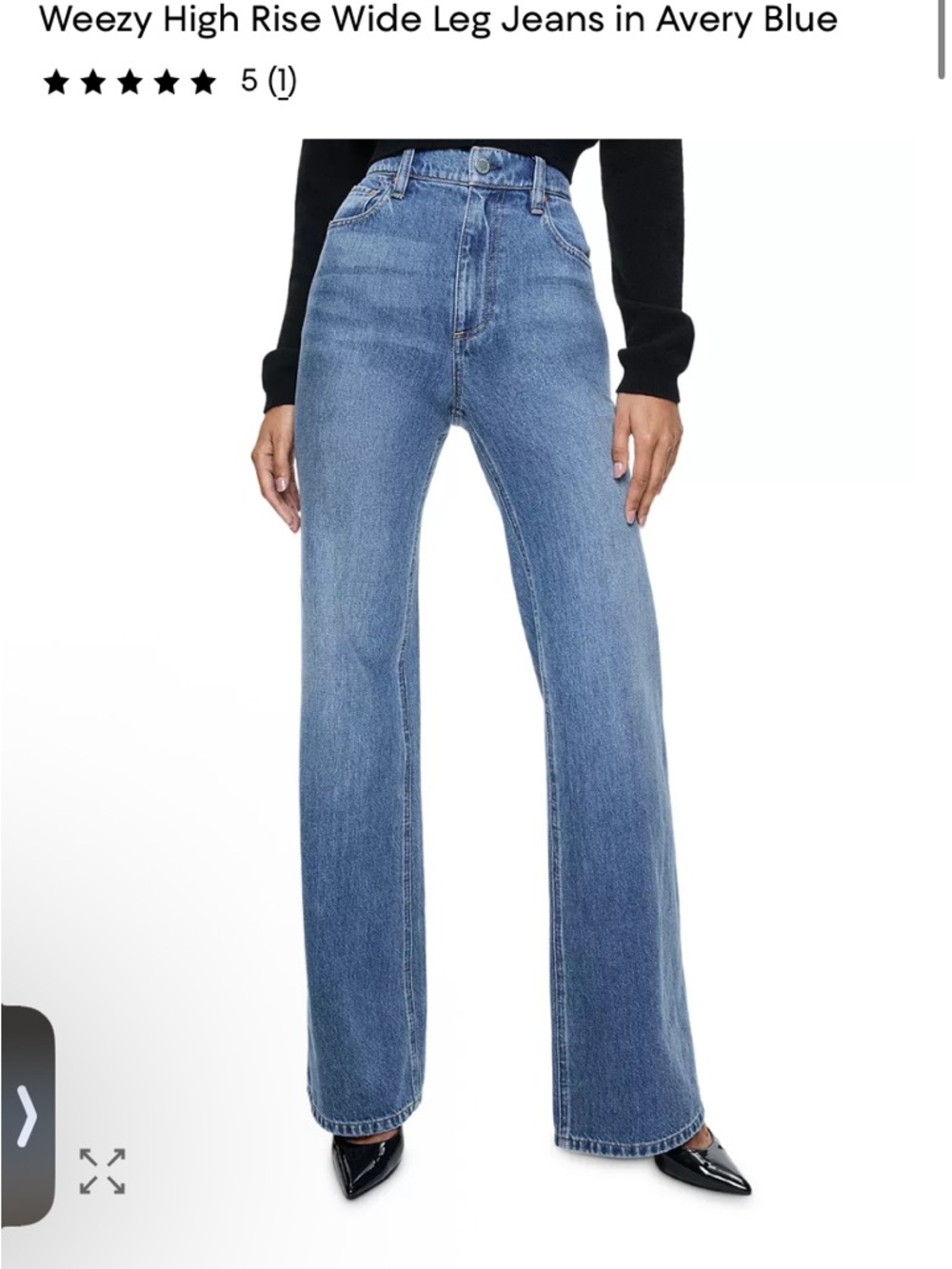 ALICE+OLIVIA Weezy High-Rise Wide Leg Jeans in Avery Blue